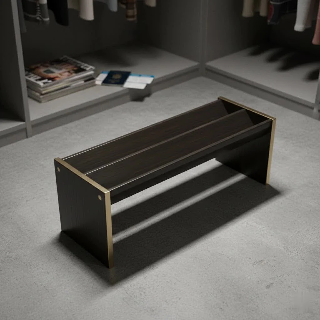 Organized entryway with a stylish coat shoe rack