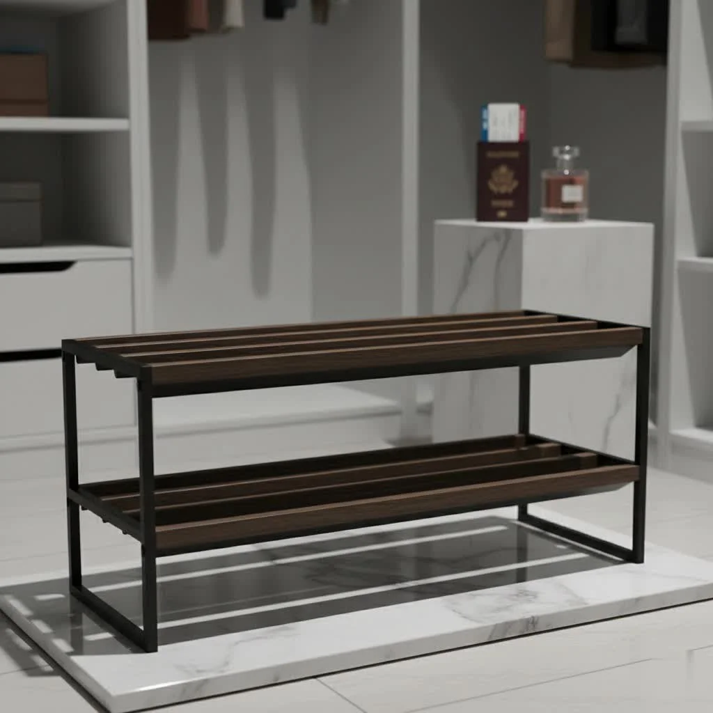 Stackable shoe racks maximize space and style