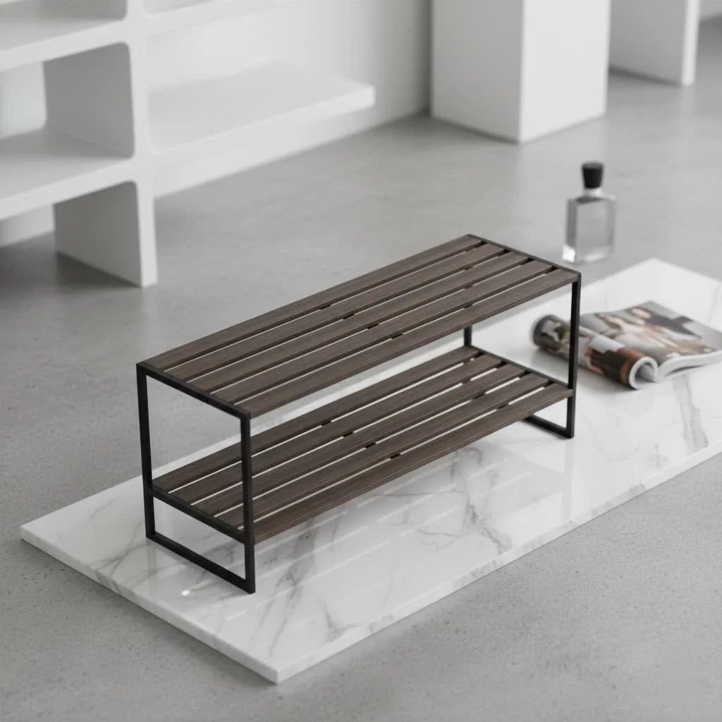 Plastic shoe rack for home organization